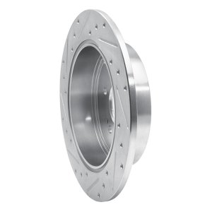 Mitsubishi Grandis Brake Rotor (1) - Rear Right - R1 Concepts - Drilled & Slotted - Silver - `04-`11